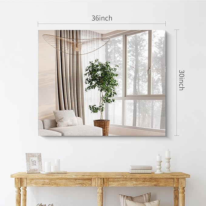 Frameless Mirror, 30x36 inch Rectangle Bathroom Mirror - Image 7