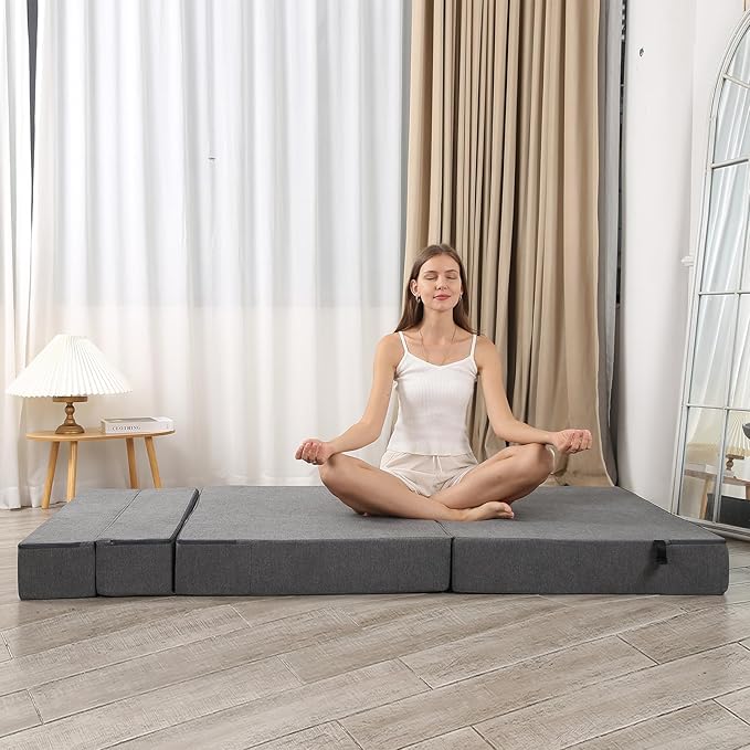 Futon Sofa Bed, High-Density Memory Foam Couch - Image 7