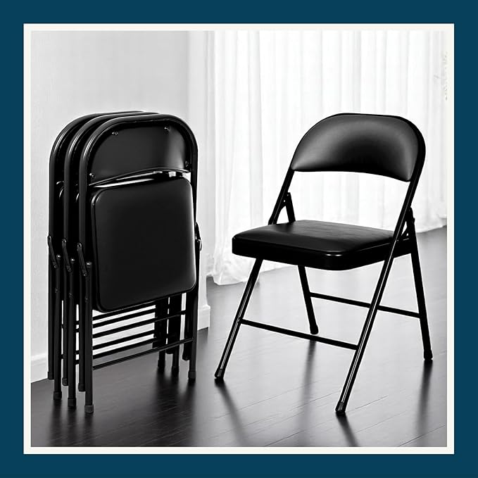 OEF Furnishings OEF950 Series Vinyl Padded Steel Folding Chairs - Image 10