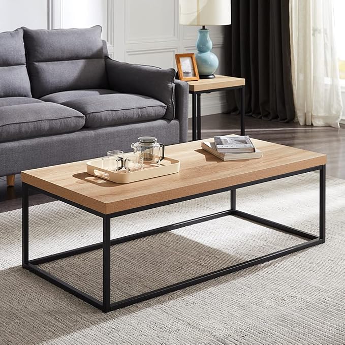 CENSI 47-Inch Natural Oak Coffee Table by CENSIFURNITURE