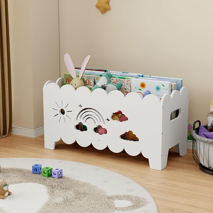 Wood Kids Bookshelf, Montessori Bookshelf, Suitable Kids Rooms, Nursery & by Unknown