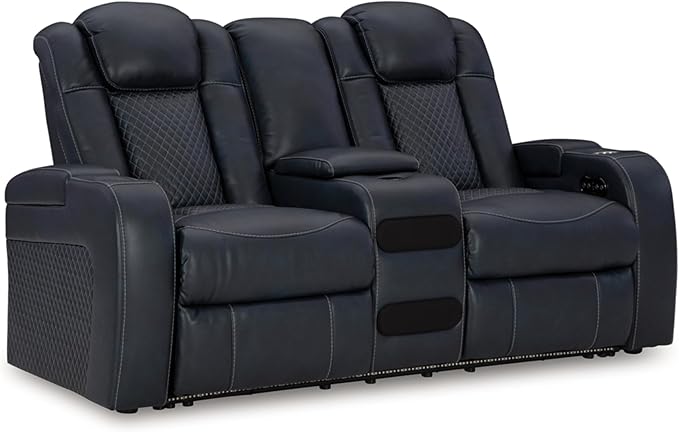 Signature Design by Ashley Fyne-Dyme Contemporary Power Reclining Loveseat by SignatureDesignbyAshley
