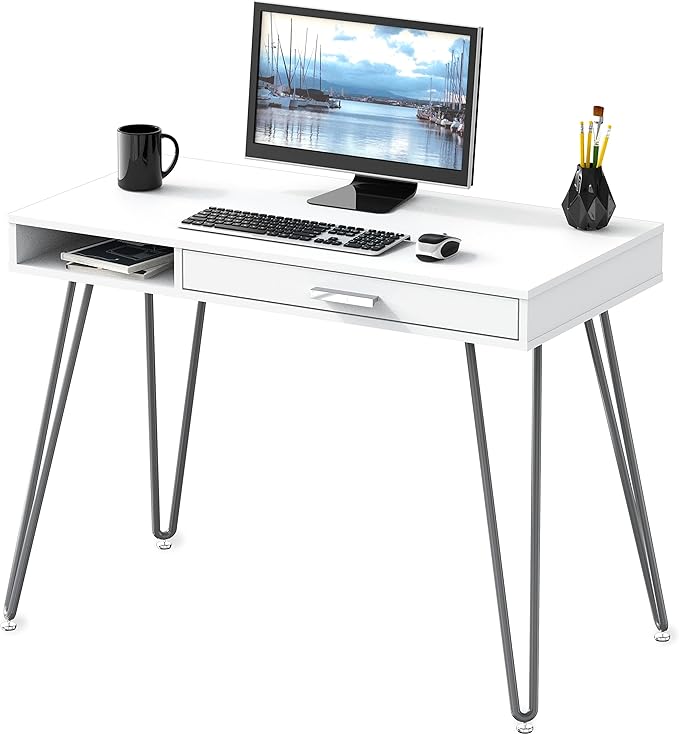 SHW Home Office Computer Hairpin Leg Desk by SHW