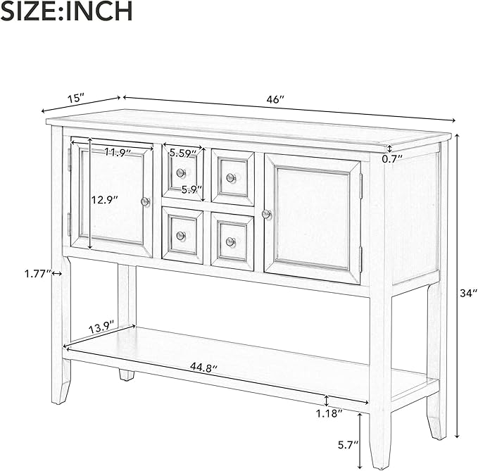 Merax Modern Wood Buffet Sideboard - Image 2