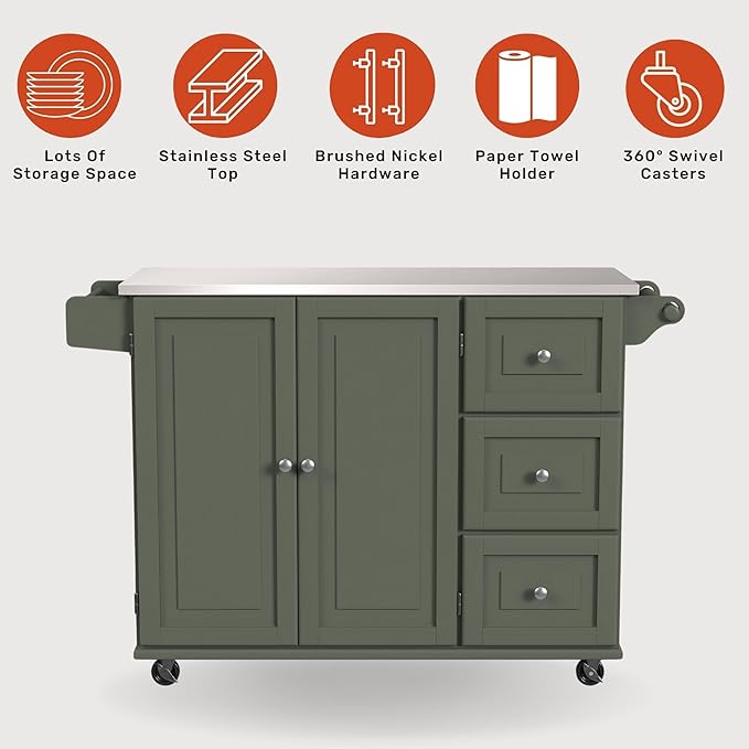 homestyles Mobile Kitchen Island Cart - Image 2
