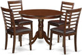 East West Furniture HLML5-MAH-LC 5 Piece Dining Table Set by EastWestFurniture