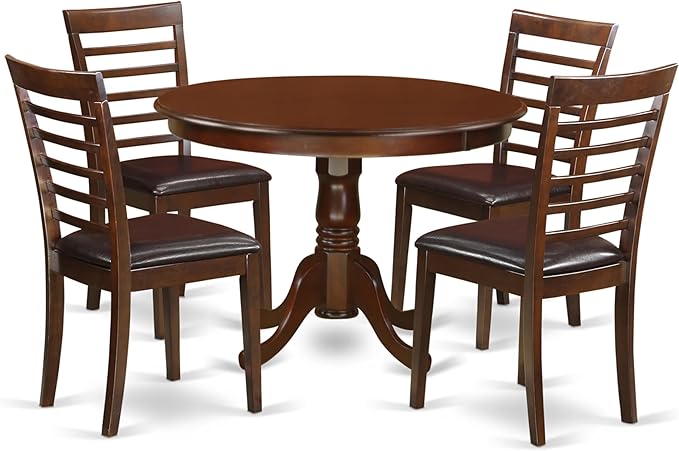 East West Furniture HLML5-MAH-LC 5 Piece Dining Table Set by EastWestFurniture