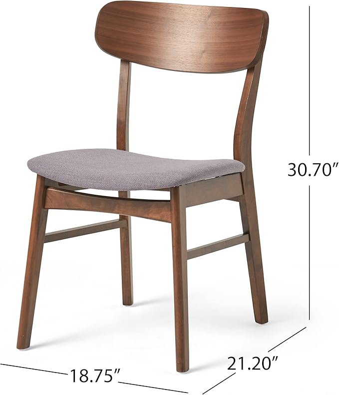 Christopher Knight Home Lucious Curved Leg Rectangular Dining Set, 5-Pcs Set - Image 3