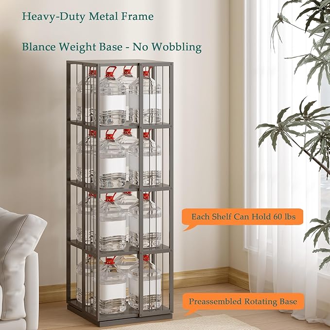 Square Rotating Bookshelf Tower - Image 4