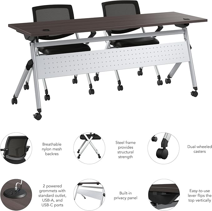 Bush Business Furniture Folding Training Table Set - Image 6