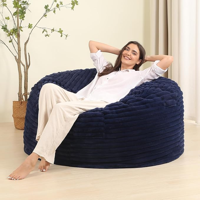 4FT Memory Foam Bean Bag Chair for Adults/Teens, Bean Bag Sofa - Image 6
