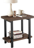 Pomona 27-Inch Wood End Table in Rustic Natural Finish by AlaterreFurniture