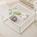 ​​​​​​​​Glass Coffee Table Square Coffee Table by Easy+Paws