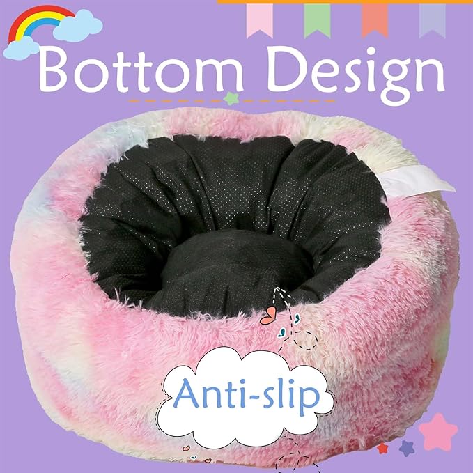 Bean Bag Chair for Kids with Plush Faux Fur Cover, 2.5FT Memory Foam Filled - Image 6