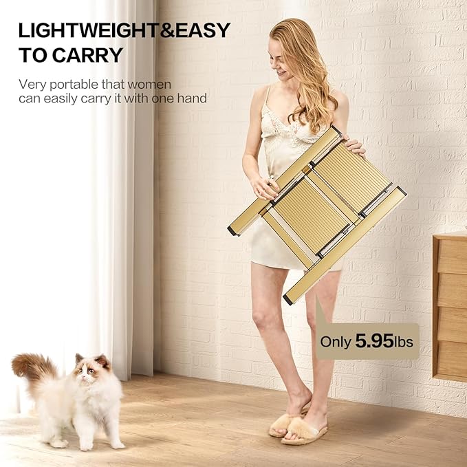 2 Step Ladder, Aluminum Lightweight Folding 2 Step Stool - Image 6