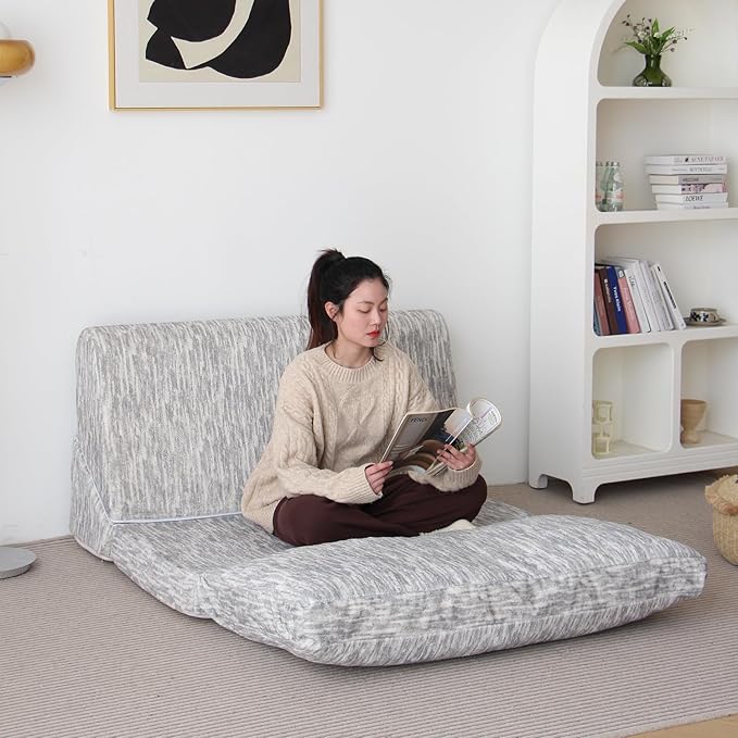 N&V Folding Chainse Lounger Bean Sofa, Foam Filling Folding Matress Sofa - Image 4