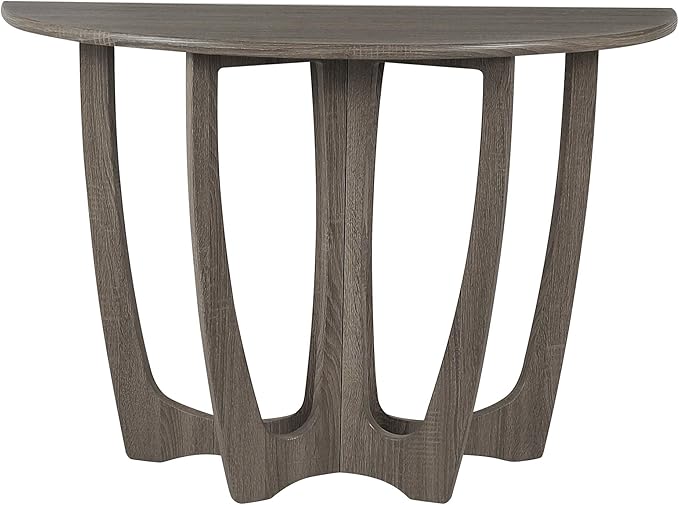 FINECASA Half-Moon Console Table, Semicircle Narrow Side Table, 43.4x17x30 - Image 7