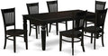 East West Furniture LGVA7-BLK-W 7 Piece Kitchen Table & Chairs Set Consist of a by EastWestFurniture