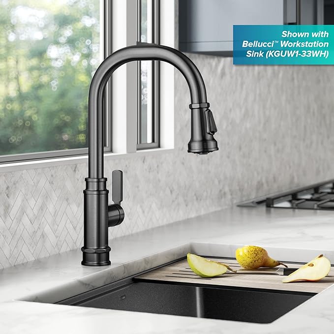 KRAUS Allyn Transitional Industrial Pull-Down Single Handle Kitchen Faucet in - Image 3