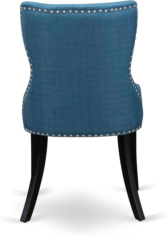 LESI9-SBB-21-9-Piece Dining Room Set Consists of a Modern Table and 8 Blue - Image 13