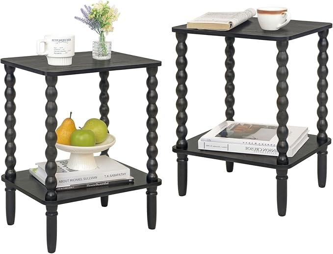 End Tables Set of 2, Small Side Table by Fultyle