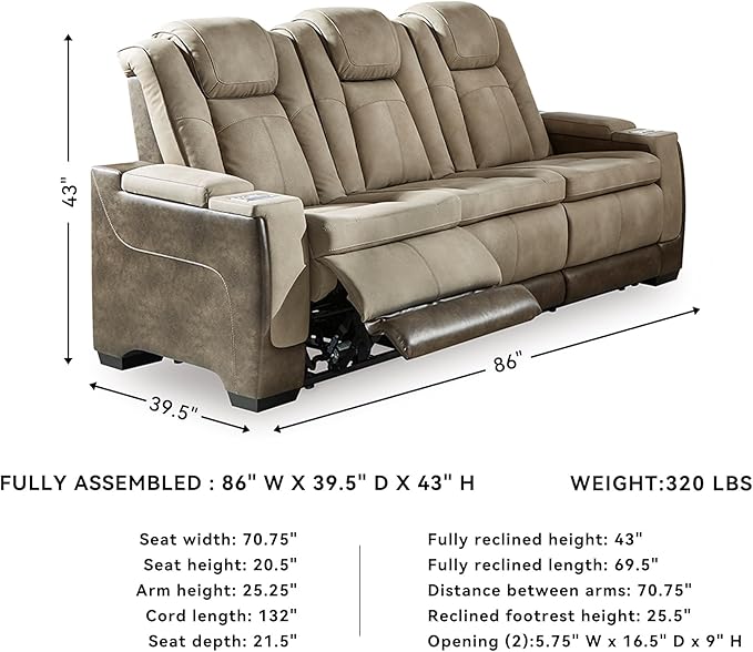 Signature Design by Ashley Next-Gen DuraPella Power Reclining Sofa - Image 3