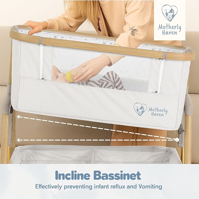 Baby Bassinet Bedside Sleeper, Portable Crib - Image 5