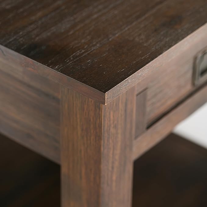 SIMPLIHOME Monroe SOLID ACACIA WOOD 22 inch Wide Square Rustic End Side Table - Image 8