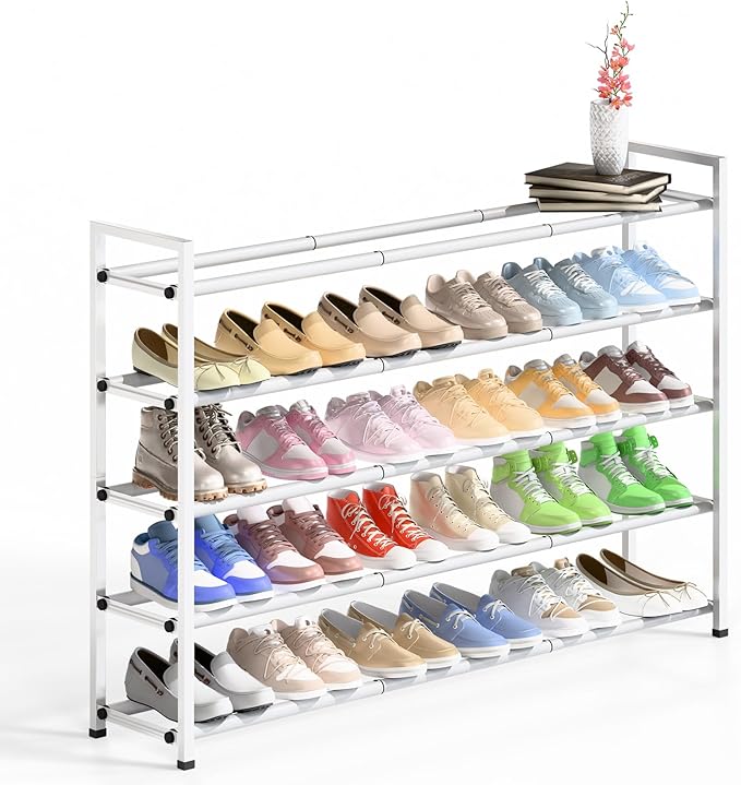 Bumusty 5-Tier Long Expandable Shoe Rack by Bumusty