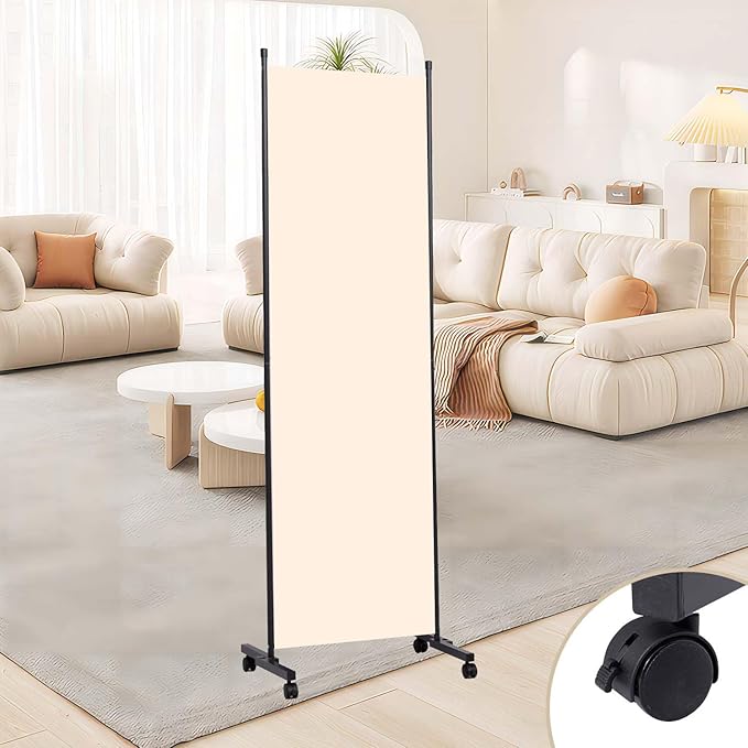 Room Divider 1 Panel Room Dividers/Wheels, Fabric Room Divider Panel by HOMSCREENER
