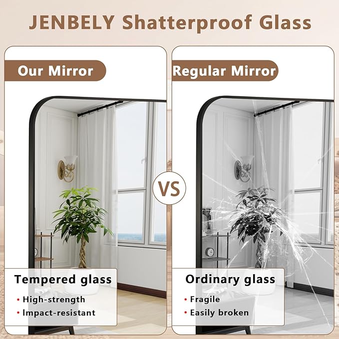 Matte Black Mirror, Metal Frame Rectangle Corner Vanity Mirror, Wall Mounted - Image 4