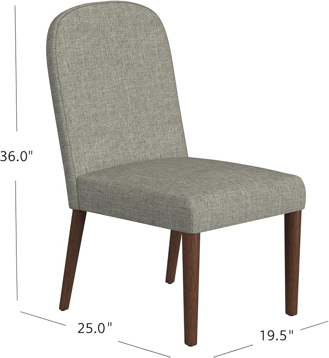 HomePop Rounded Back Upholstered Dining-Chair - Image 3