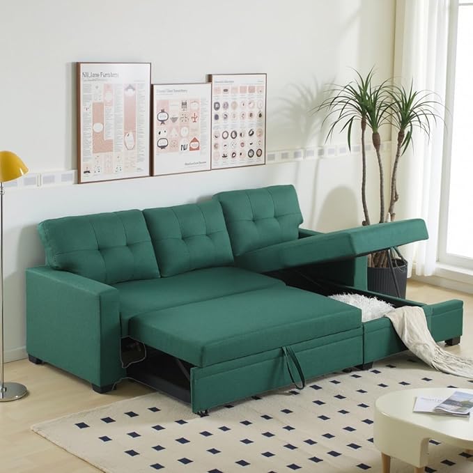 L-Shape Sofa Bed, Pull Out Sleeper Sofa by ChicFurnit