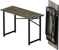 47 inch Folding Desk, Writing Gaming Computer Camping Table, No Assembly by Lutown-TeenHome