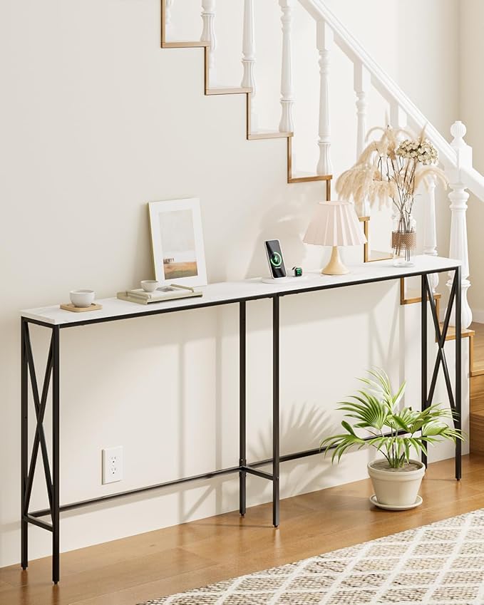 Masupu 70.9" Console Table, Modern Narrow Long Sofa Table Behind Couch - Image 2