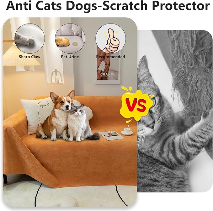 STACYPIK Waterproof Orange Couch Cover - Image 2