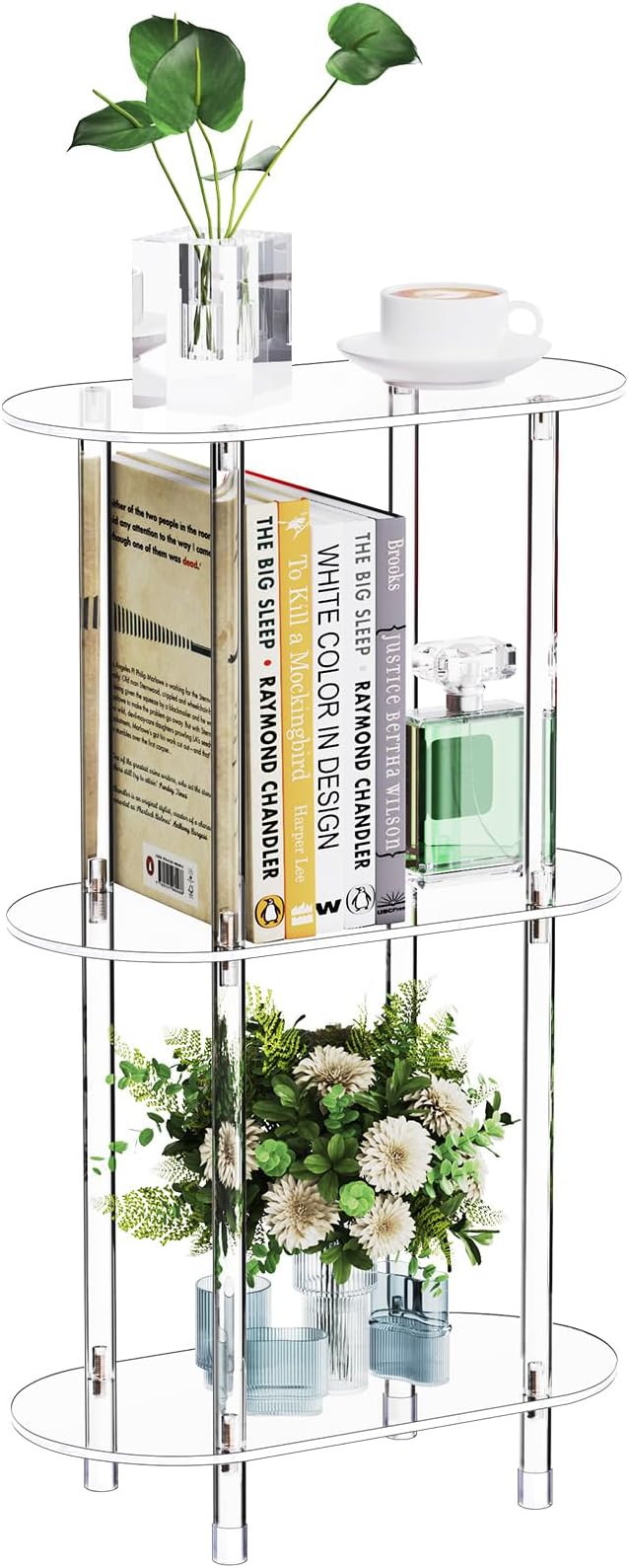 Clear Acrylic Narrow Side Table by Bkemiy