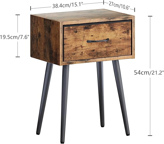Small Nightstands Set of 2, Bedside Table - Image 3