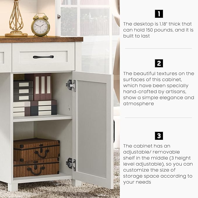 67''H Farmhouse Executive Desk - Image 6