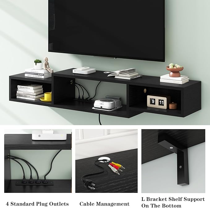 IBUYKE 59" Floating TV Stand Wall Mounted - Image 7