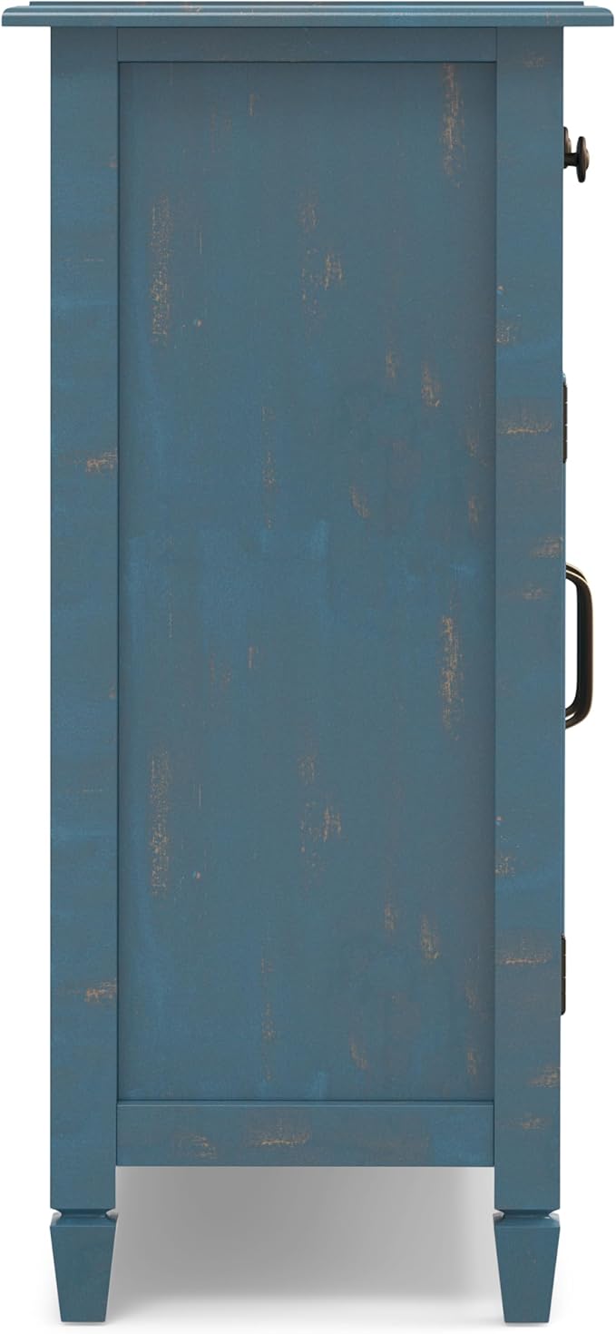 SIMPLIHOME Connaught 40-inch Wide Solid Wood Storage Cabinet in Distressed - Image 12