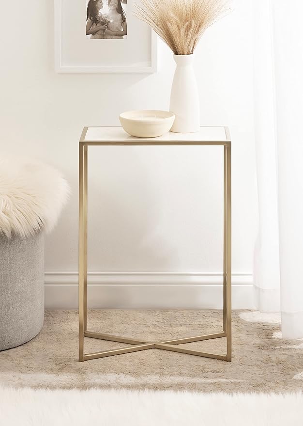 Kate and Laurel Jaspur Modern Slim Side Table, Decorative Glam Narrow End Table - Image 3