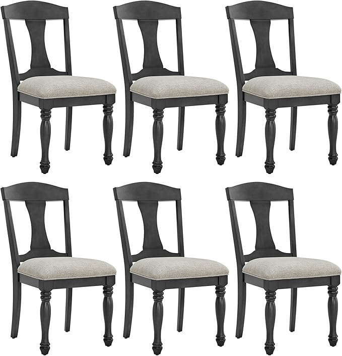 KEIKI Retro 7-Piece Wooden Dining Table Set - Image 6