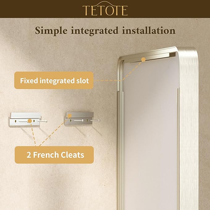 TETOTE Brushed Nickel Bathroom Mirror 30 x 30 Brushed Nickel Metal Framed - Image 6