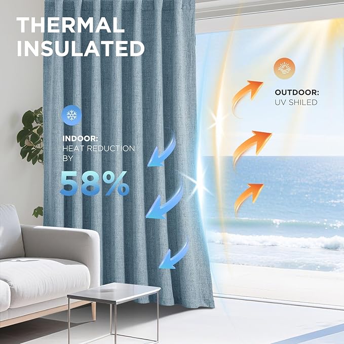 Joydeco 100% Blackout Curtains for Bedroom - Image 4