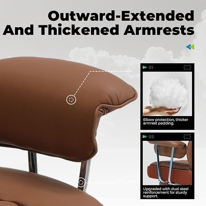 COMHOMA Big and Tall Office Chair, High Back Leather Gaming Chair - Image 6