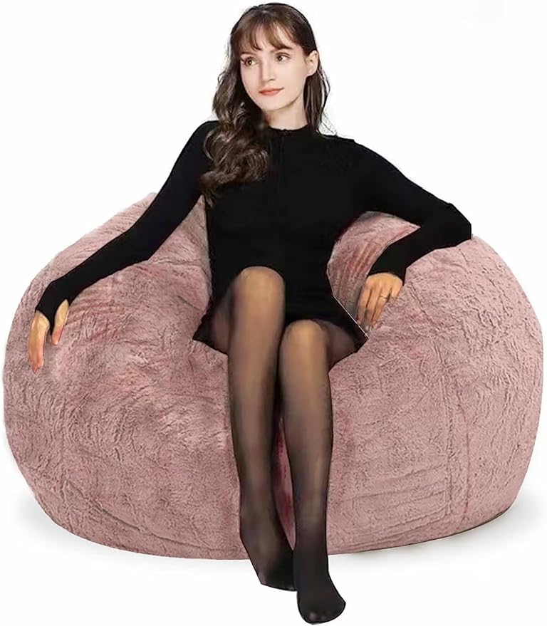 Bean Bag Chairs for Kids Comfy Fluffy Big Joe Bean Bag Chair Cover Without - Image 4