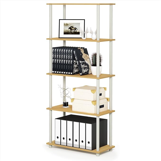 Furinno Turn-N-Tube 5-Tier Multipurpose Shelf / Display Rack / Storage Shelf / by Furinno-FitsYourSpaceFitsYourBudget
