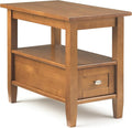 SIMPLIHOME Warm Shaker SOLID WOOD 14 inch Wide Rectangle Transitional Narrow by SimpliHome