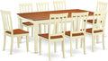 East West Furniture DOAN9-WHI-W 9 Piece Kitchen Table & Chairs Set Includes a by EastWestFurniture